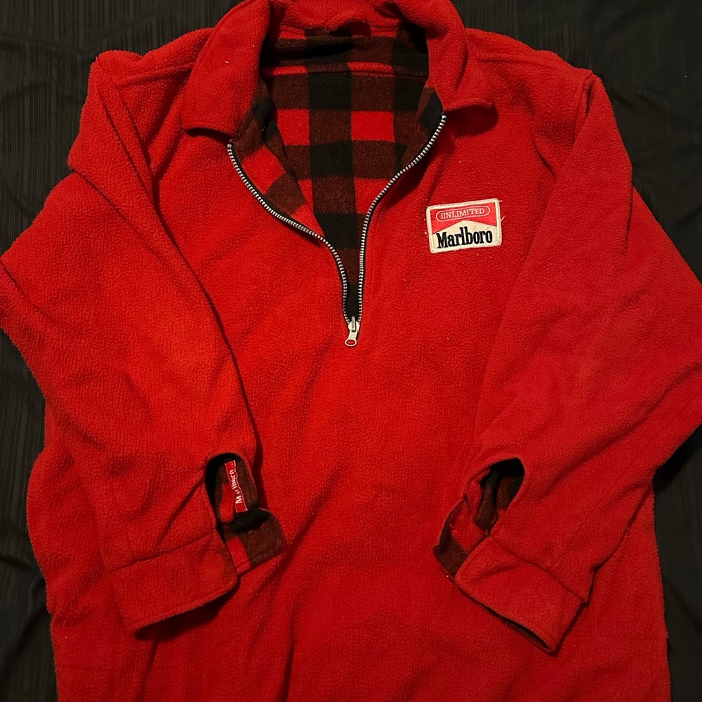Marlboro Reversible Fleece Half Zip - Picture 1 of 6